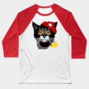 Happy Cat Face ; animals Baseball T-Shirt